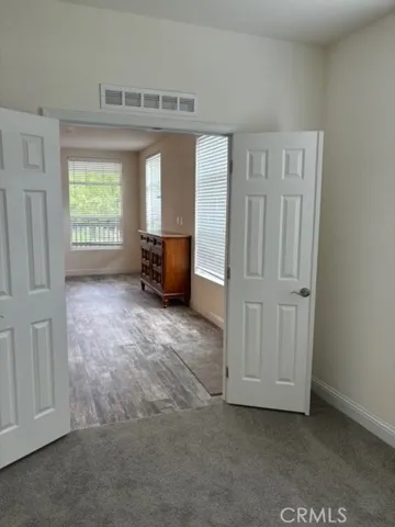 View looking out of den