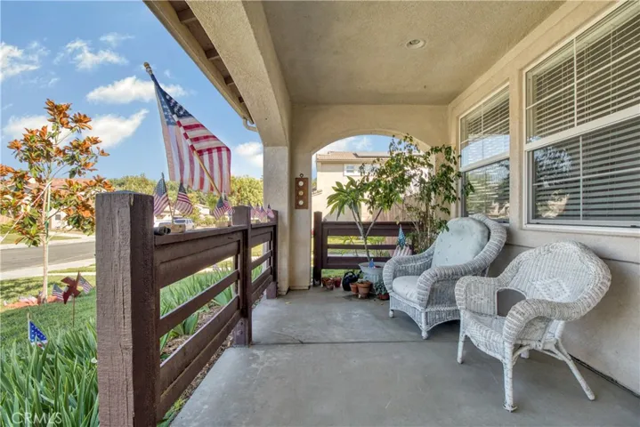 Covered Porch Sitting Area