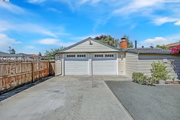 oversized garage with workshop
