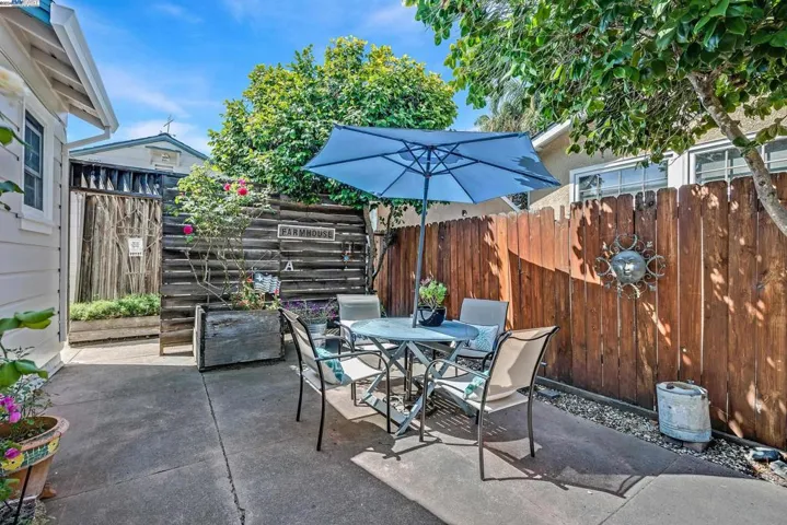 patio for the front house