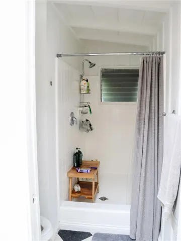 The primary bathroom's walk-in shower is large...larger than this photo illustrates.