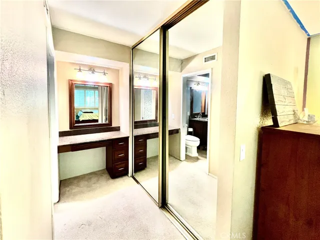 Primary Bedroom Vanity and Closet Area