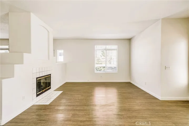 Living room with fireplace