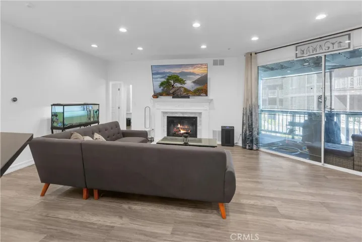 Living Room looking out to an oversized Patio