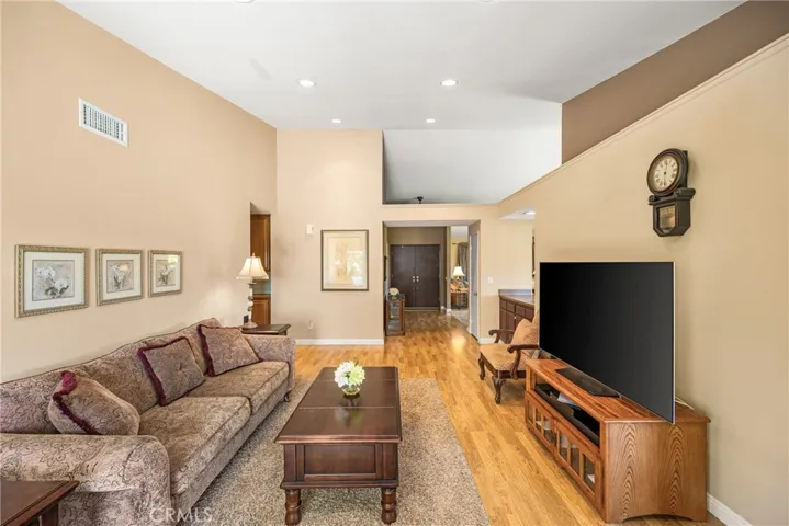 Family room view toward entry