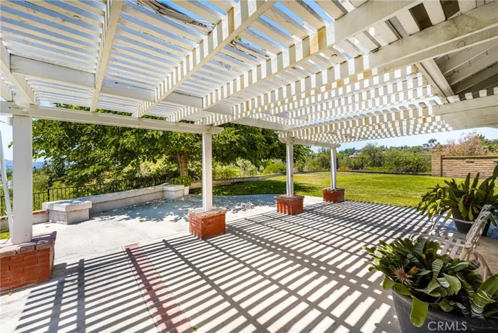 Backyard patio area