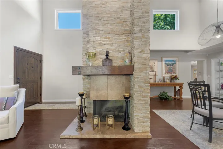 Stone Fireplace floor to ceiling