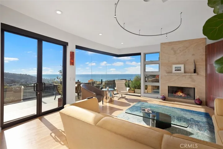 Living room with ocean views