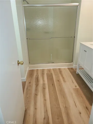 Primary bath with new raindrop shower doors