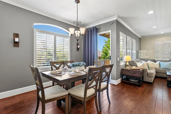 Step through the sliding door for dining al fresco