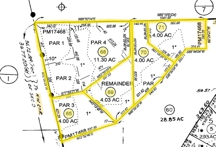 5 Parcels from Assessor's Map