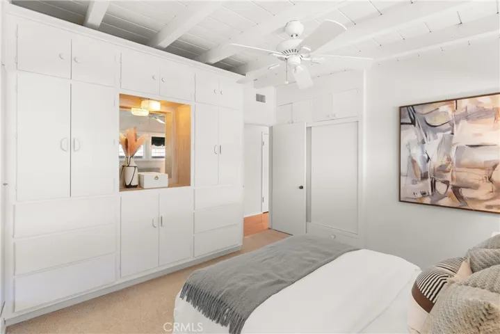 Primary suite built-ins provide ample space for wardrobes
