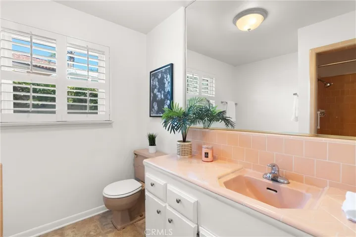 Pristine bathroom with vintage charm