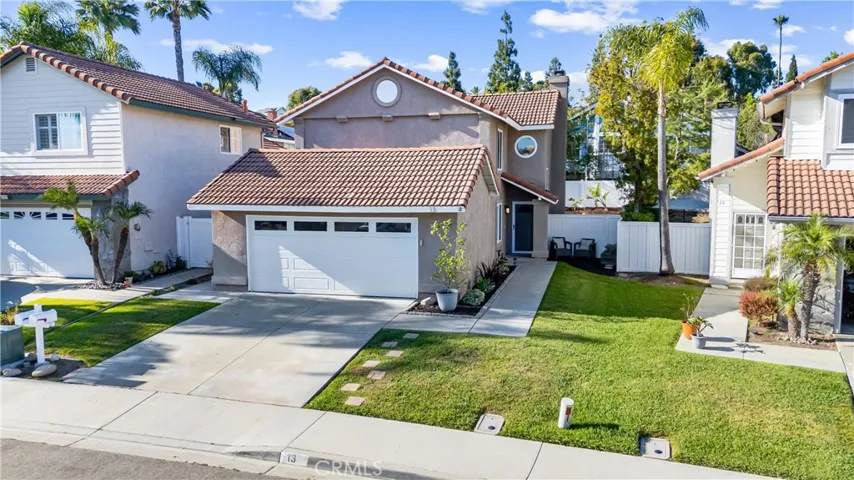 Drone front view of home
