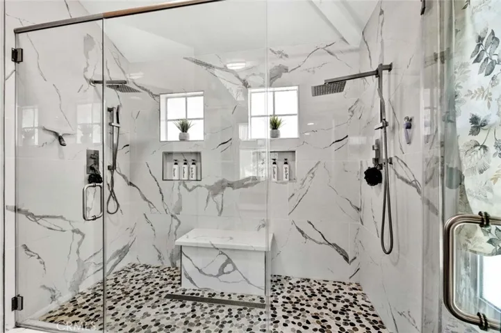 Remodeled double shower