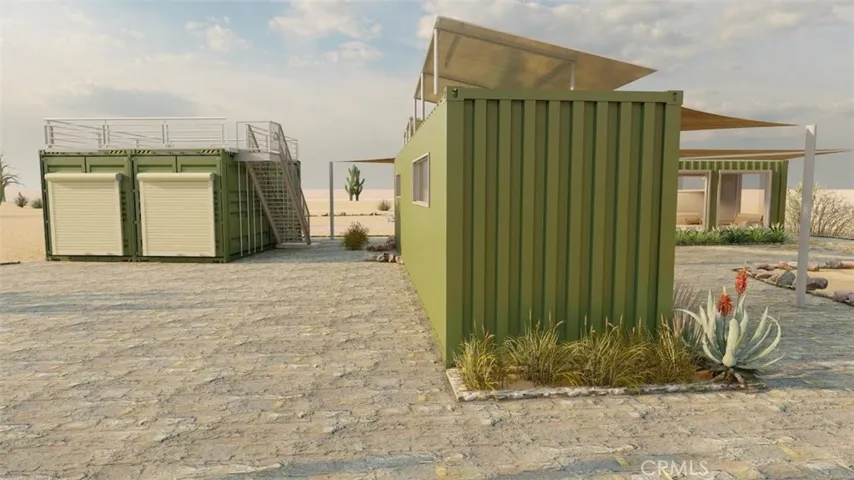 Rendering Concept Container home w/garage