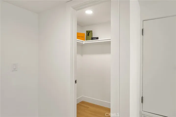 Upstairs walk-in linen closet