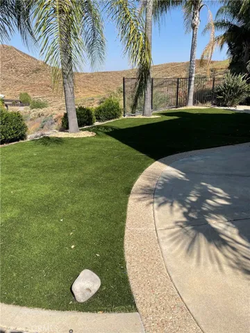 Backyard (side yard).
