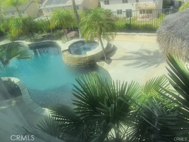 View to the pool.