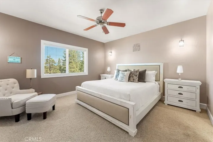 Spacious main level primary bedroom.