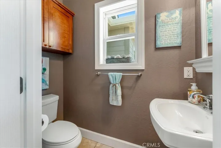 Main level powder room.