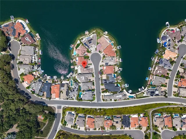 Bird's eye view of the house