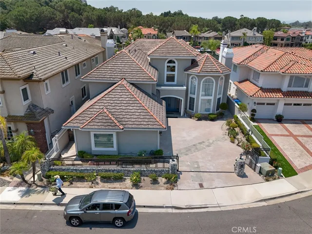 Bird's eye view of the house