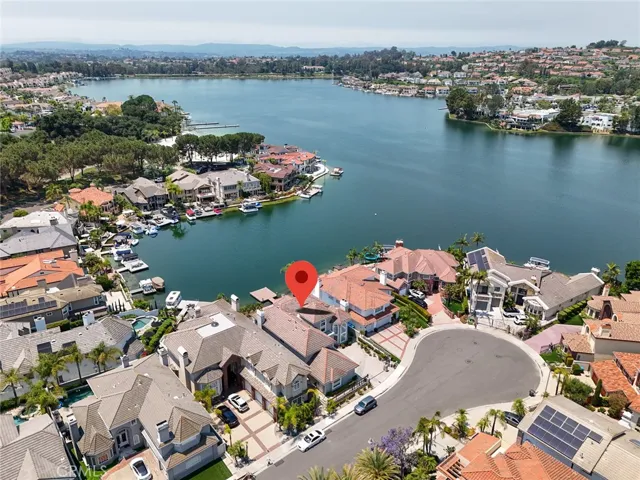 Bird's eye view of the house