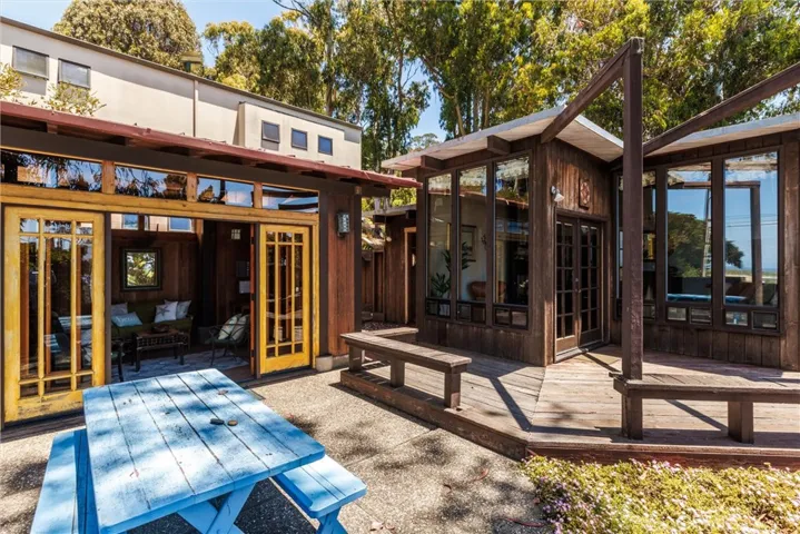 Detached Cabana adjacent to the Primary Suite with decks and access to the Crows Nest