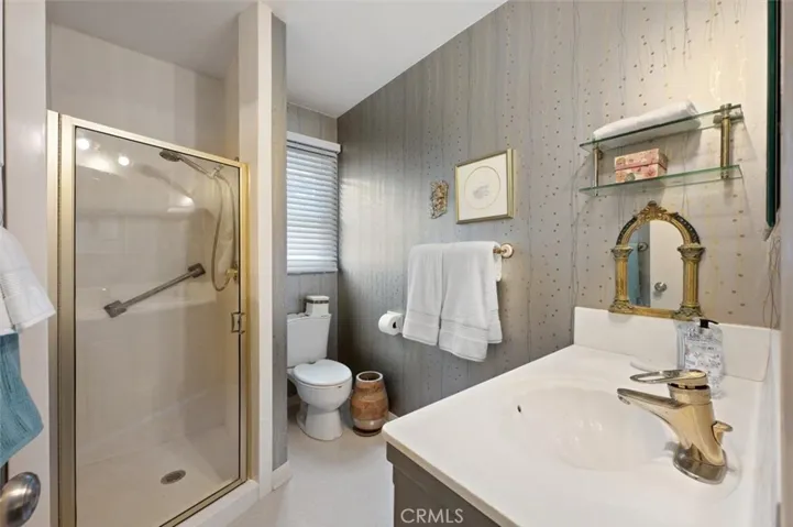 Main bath with shower.