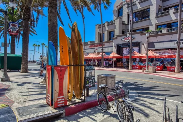 Shop, eat or relax along the historic Main Street Huntington Beach.