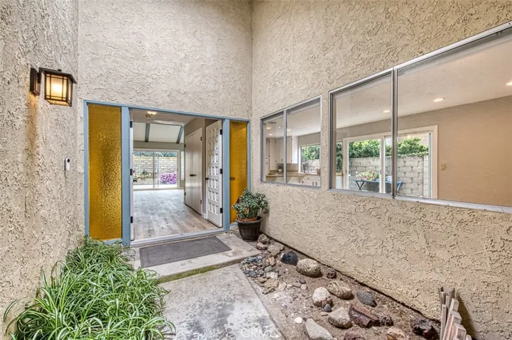 Double front door entry.