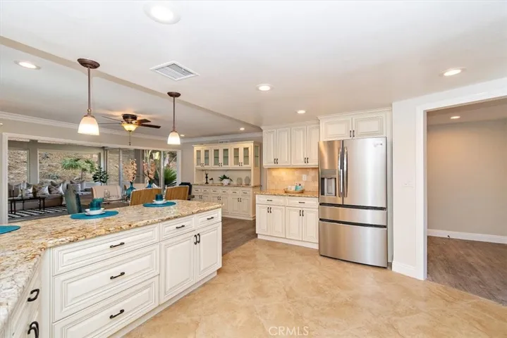Kitchen into Dining and Family
