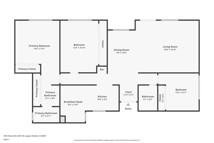 New Floor Plan with Measurements Unit 2D