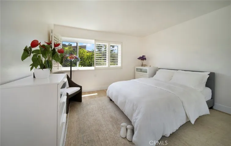 Third bedroom with lush views of trees - mirrored wardrobes to the right side