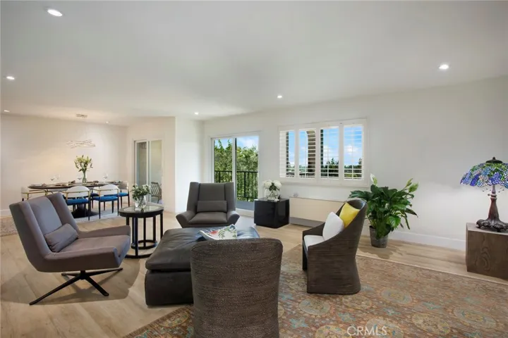View from living area facing dining room