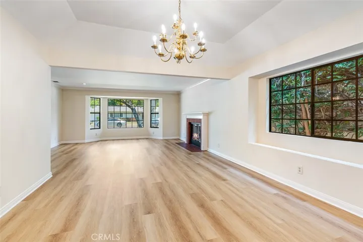 Living room into dining room