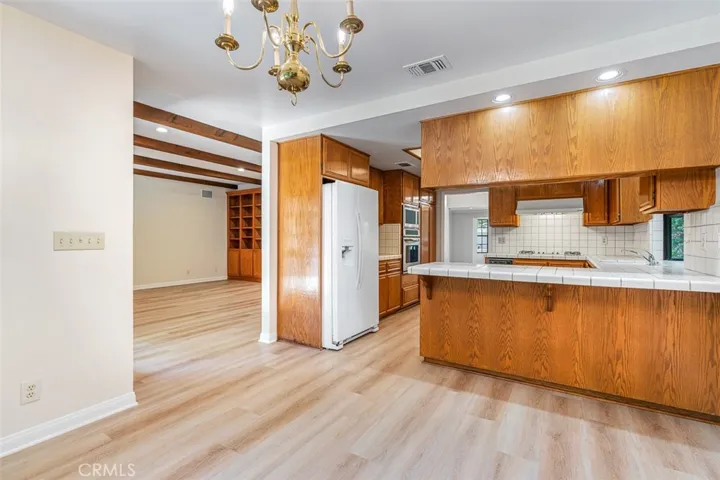 Breakfast room and kitchen