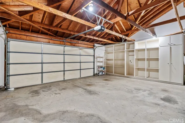Two car garage with storage