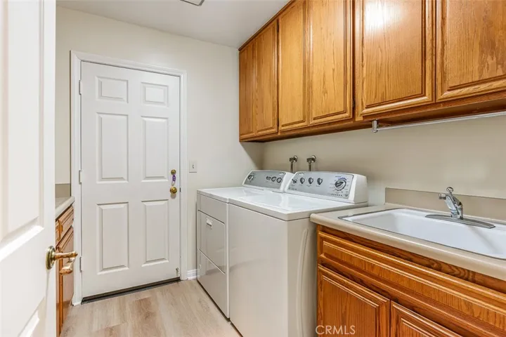 Laundry room and entry to garage