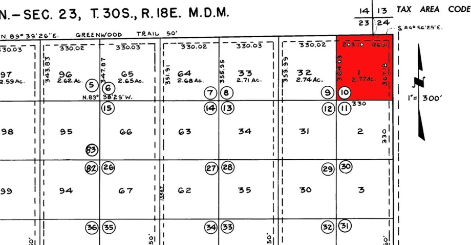County Accessor Map showing 3.77 Acres