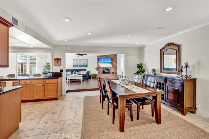 Kitchen, Dining Room, and Family Room