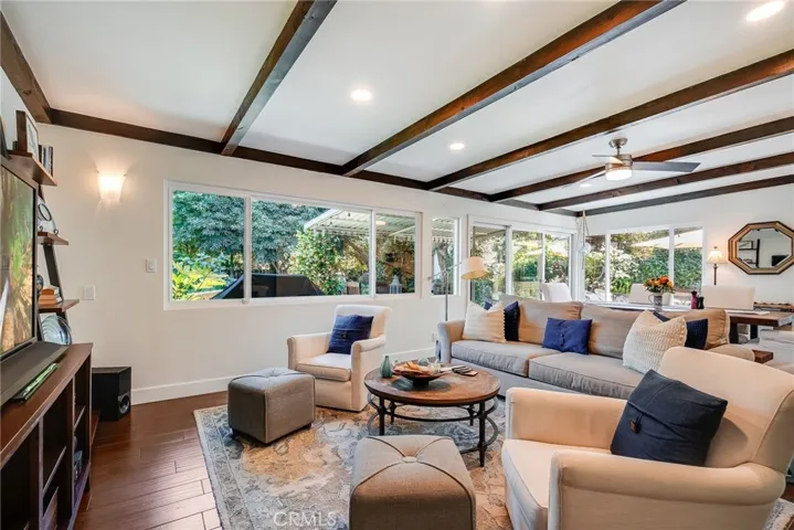 Family room to back patios and yard.