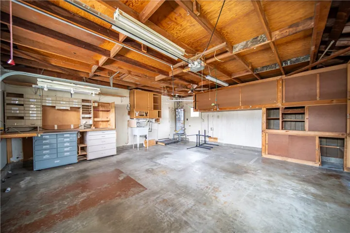 There is a ton of built-in storage at the garage.