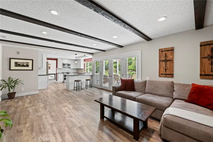 Family room open to Kitchen