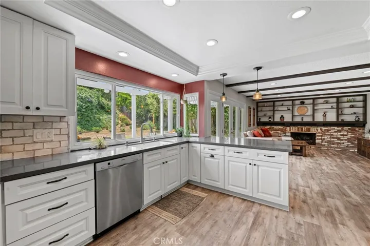 Kitchen open to Family Room