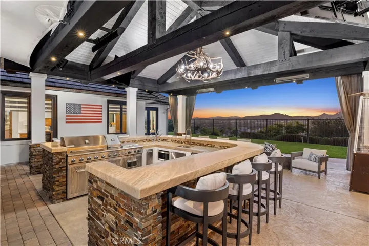 View from outdoor kitchen