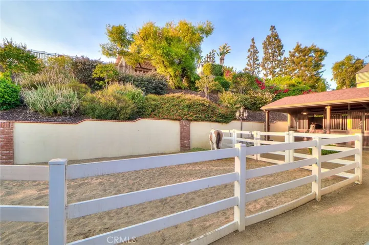 Vinyl fencing turn out arena.
