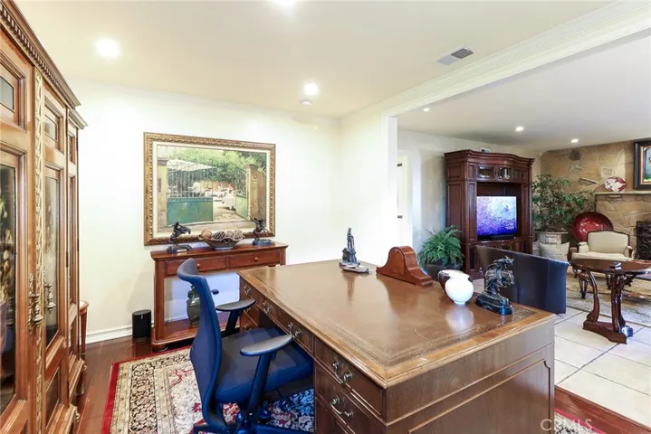 Den/Office opens to Family Room