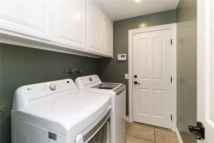 Indoor Laundry Room. Storage cabinets